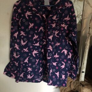 Disney Navy and Pink Pajama Top and bottoms set